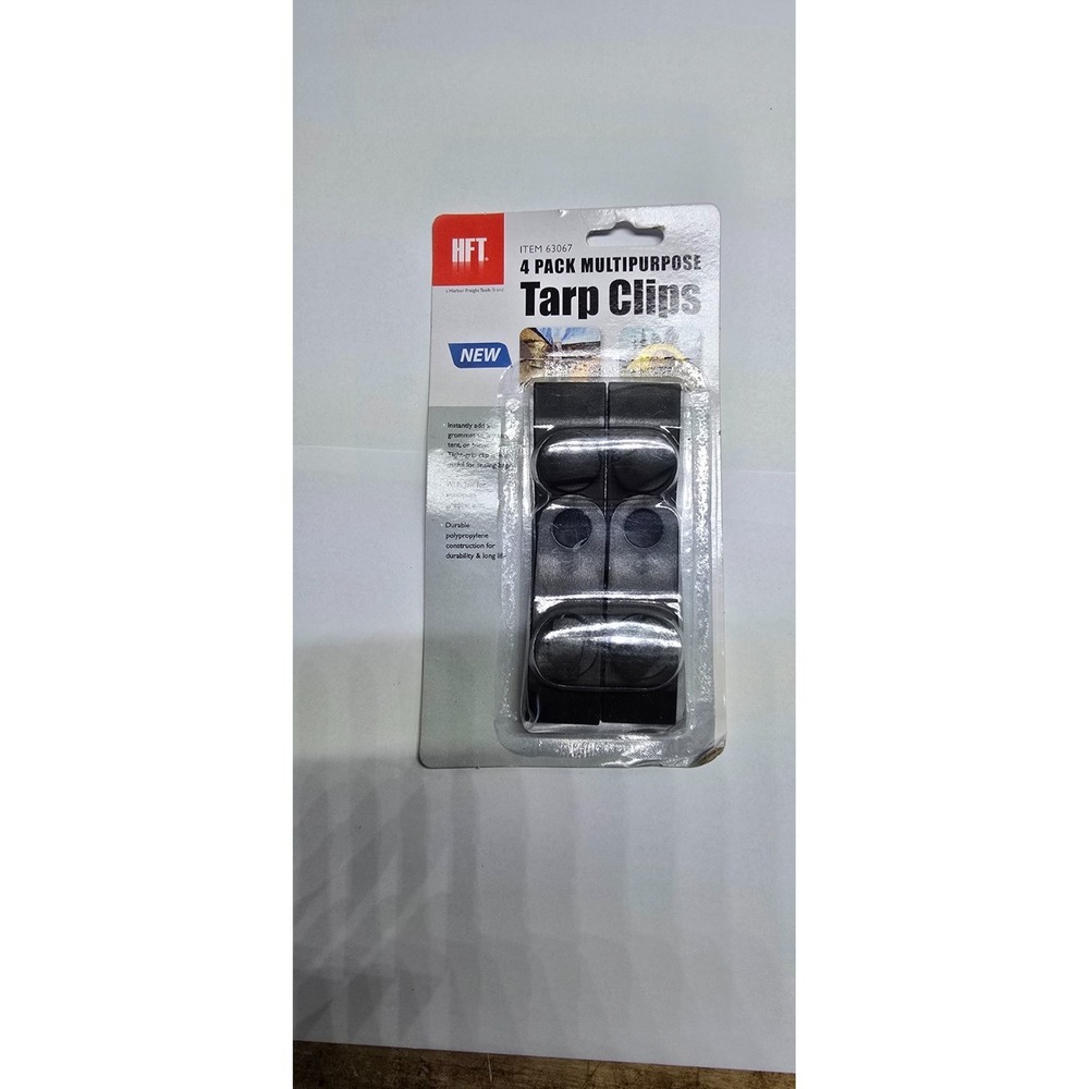 Harbor Freight Tools HFT 4x Multipurpose Tarp Clips Black #63067 NEW